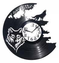 Reloj De Pared En Disco De Vinilo De Lobo