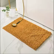 Tapete Antiderrapante Banheiro Lavável Absorvente Luxo Cor Dourado Liso