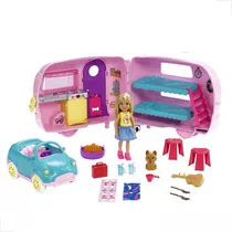 Boneca Barbie Chelsea Trailer Veículo Carro Camper Acampar