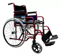 Silla De Ruedas Geriatrica Maciza Plegable Freno Manual