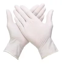 Guantes Descartables Sql Para Examinación Color Blanco Talle L De Látex Con Polvo X 100 Unidades