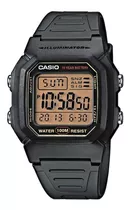 Reloj Pulsera Casio Collection W-800 De Cuerpo Color Negro, Digital, Para Hombre, Fondo Amarillo, Con Correa De Resina Color Negro, Dial Negro, Minutero/segundero Negro, Bisel Color Negro Y Hebilla Si