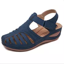 Sandalias Ortopédicas De Verano Con Punta Redonda Retro For