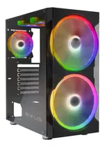 Gabinete Gamer Evus Rgb Argb G-20 Superflow C/ 5 Coolers Cor Preto