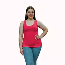 3 Musculosa Basica Mujer X 3 Modal Talle Grande Memoria Cero