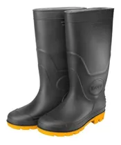 Botas De Lluvia Trabajo Negra Pvc Nitrilo Talle 39-45 Ingco