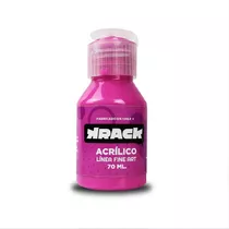 Frasco De Pintura Acrilica Krack 70ml Color Rosa Chicle