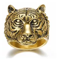 Anillo En Acero Quirúrgico Modelo Tigre Anillos Regalos Joya