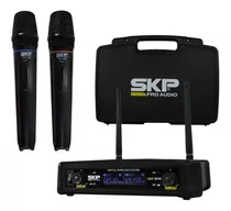 Microfono Uhf Doble De Mano Skp Uhf 300d, Abregoaudio