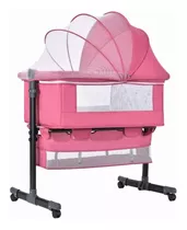 Minicuna Apto Colecho Dreamspace C968 Con Diseño De Liso Color Rosa