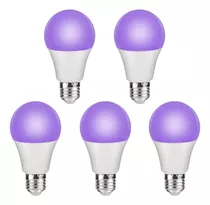 Lampara Led Uv Luz Negra Ultravioleta 12w E27 Bar Fiesta X5 