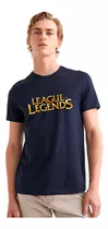 Polera Manga Corta League Of Legends Dorado Hombre Jovenes