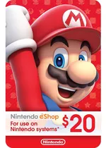 Tarjeta Nintendo Eshop 20 Usd  Región Usa