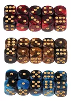 30pcs Dados De Jogo Coloridos De 6 Lados Dados De 16 Mm Para