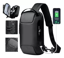 Mochila Crossbody Multifuncional Para Hombres Con Toma Usb