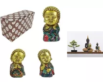 3 Mini Budas Dorados Tailandes 