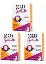 3 Ograx Gatos Suplemento Alimentar Omega-3 30 Cápsulas Avert