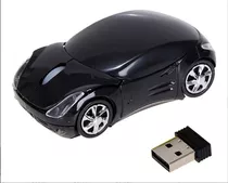 Mini Mouse Usb Carrinho Porsche 3d Wireless Led Notebook Pc Cor Preto