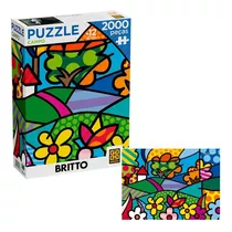 Quebra Cabeça Puzzle Grow - Romero Britto Campo - 2000 Peças