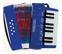 Acordeon Sanfona Infantil Turbinho Azul 17 Teclas 8 Baixos Cor Azul-marinho