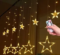 Cortina De Estrellas Con Control Remoto Luces Led Decoración