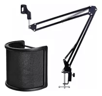 Soporte Para Micrófono Brazo + Filtro Antipop Doble Elefir