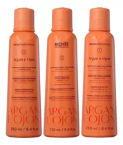 Kit Alisado Argan Ojon Liso Brillo 3 Pasos De 250 Ml Richee