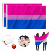 Bandera De Orgullo Gay Lgbt Arcoíris De 151x90 Cm, 2 Piezas
