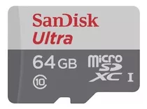 Cartão Memória Micro Sd Sandisk 64gb Classe 10 Ultra