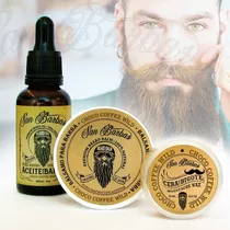 Combo Aceite, Bálsamo Para Barba Y Cera Para Bigote