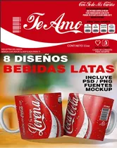 Plantillas Editable Lata Refrescos Diseños Sublimación Tazas