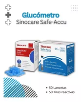50 Tiras Reactivas + 50 Lancetas Glucómetro Safe Accu