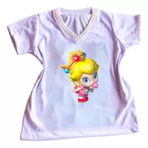 Camiseta Camisa Personalizada Infantil Do Super Mario Mod15