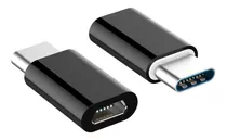 Adaptador Conversor Tipo C Macho X Micro Usb Type V8 Femea Cor Preto