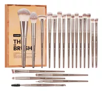 Set De Brochas De Maquillaje Profesional 20pzs Color Dorado