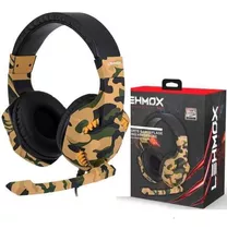 Headset Gamer Com Microfone Camuflado Bege Lehmox - Gt-f14