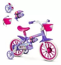 Bicicleta Infantil Feminina Violet  Aro 12 Nathor - Rodinhas