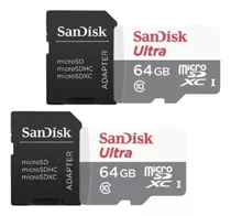 Kit 2 Cartão Memoria 64gb Sandisk Original Envio Já Câmera