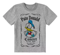 Camiseta Infantil Cinza Cza Pato Donald Concert