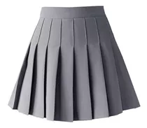 Falda Short Minifalda Plisada Cintura Elástica Elegante