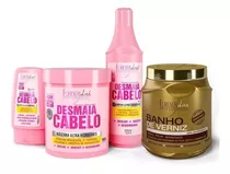 Kit Desmaia Cabelo Com Banho De Verniz Forever Liss