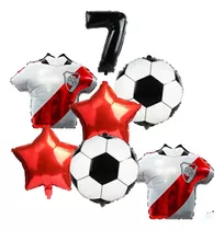 Set De Globos River Plate Futbol Camiseta Numero
