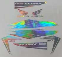 Kit Adesivo Mesclado Com Holográfico Titan 160 2015-2017