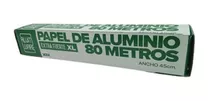 Papel De Aluminio 80 Mts Por 45 Cms Extrafuerte 