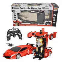 Carro De Controle Remoto Que Vira Robô Lamborghini Dmtoys