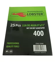 Lija Agua Grano 400 Lobster X 4 Unidades