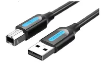 Cabo Usb 2.0 Para Usb B Impressora Scanner 5m Vention Coqbj Cor Preto