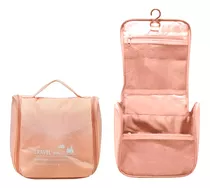 Neceser Organizador Porta Cosméticos Cartuchera Viaje Bolso Color Rosa Claro