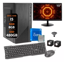 Computador Completo Core I5 8gb Ssd M.2 480gb Monitor 15