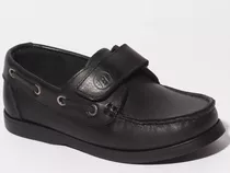 Mocasín Náutico Zapato Cuero Negro Ferli